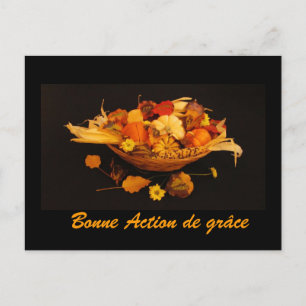 French: Happy Thanksgiving Holiday Postcard