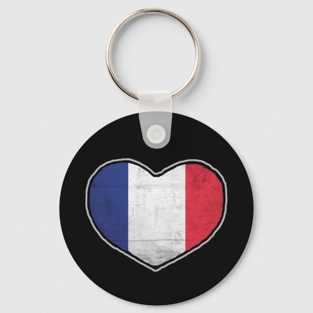 French Heart Key Ring (Front)