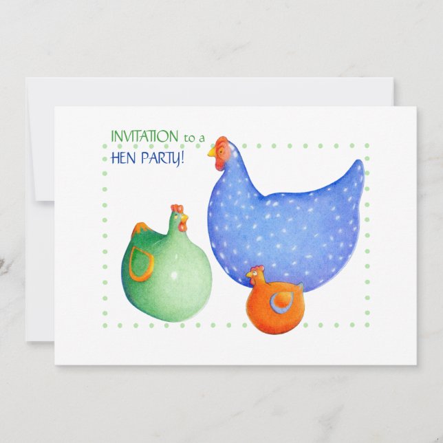 French Hens Hen Party Invitation (Front)