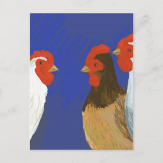 french hens postcard