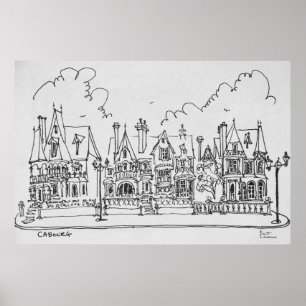 French Homes, Cobourg Normandy, France Poster