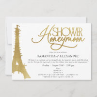 French Honeymoon in Paris Eiffel Couples Shower