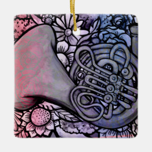 French Horn Band Class Music teacher Ceramic Ornament