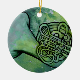 French Horn Band Class Music teacher Ceramic Tree Decoration