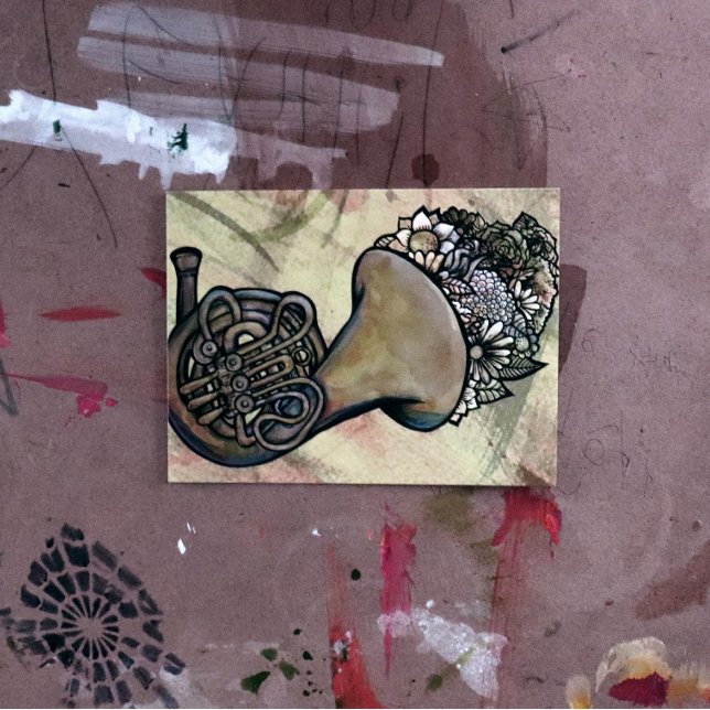 French Horn Band Class Music teacher               Postcard (Creator Uploaded)