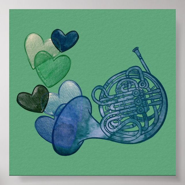 French Horn Band Music Class                       Poster (Front)