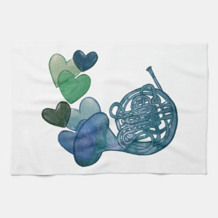 French Horn Band Music Class Tea Towel
