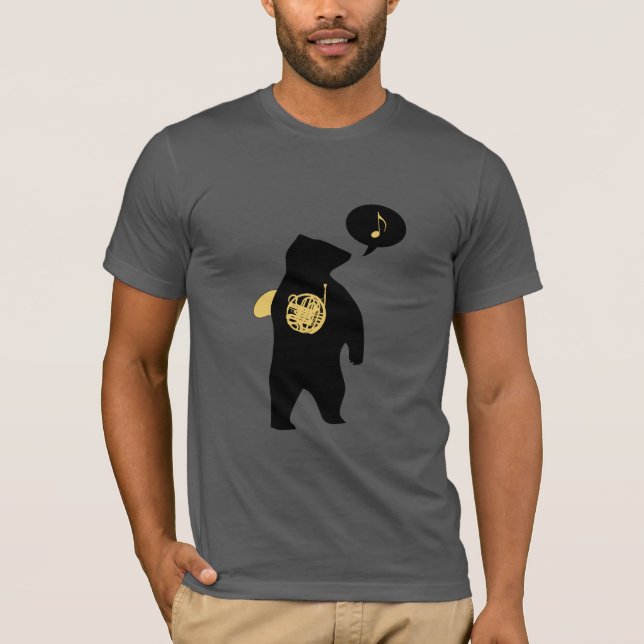 French Horn Bear T-shirt (Front)