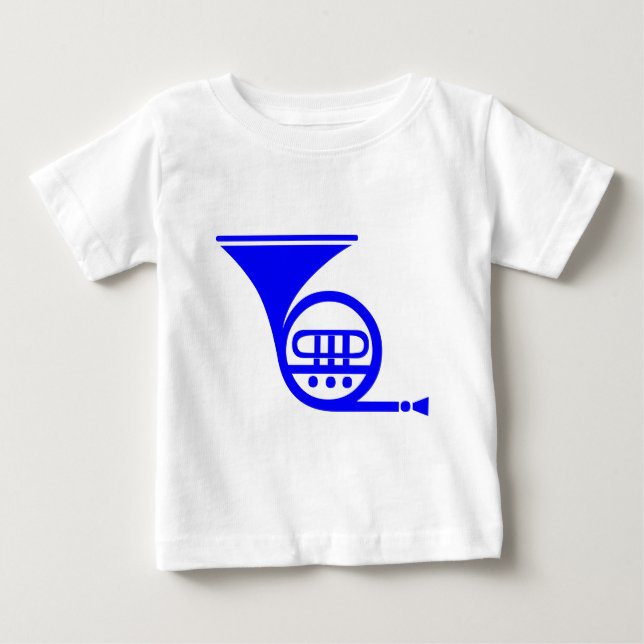 French Horn - Blue Baby T-Shirt (Front)