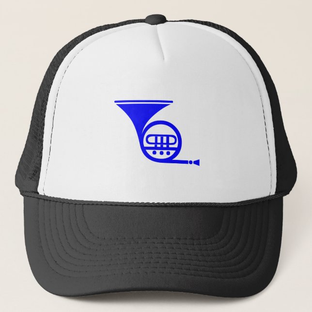 French Horn - Blue Trucker Hat (Front)