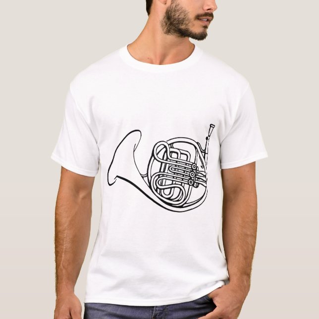French Horn brass band music T-Shirt (Front)