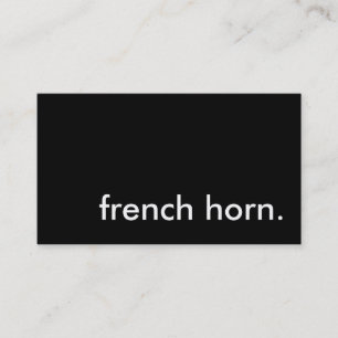 french horn. business card