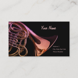 French Horn Business Card
