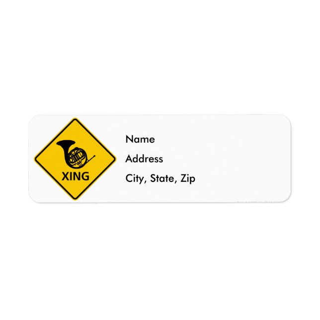 French Horn Crossing Highway Sign (Front)