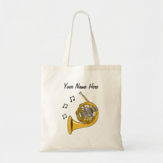 French Horn Custom Tote Bag Brass Musician Gift