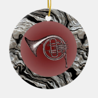 French Horn Drawing Pendant Ornament