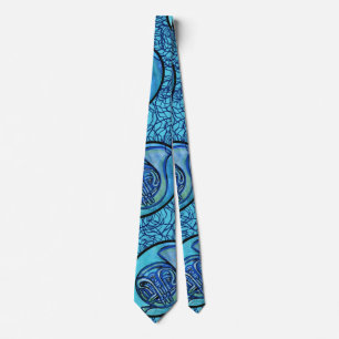 French Horn Flower French Horns Band Class         Tie