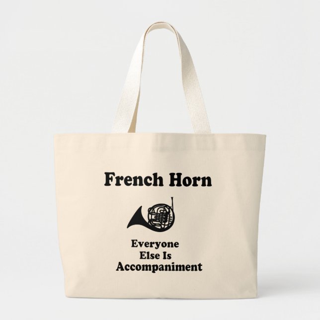 French Horn Gift Large Tote Bag (Front)
