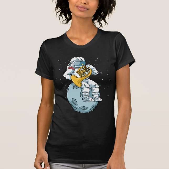 French Horn Gifts Men Brass Music French Horn T-Shirt (Front)