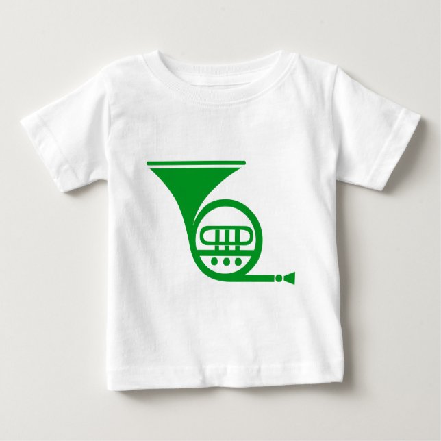French Horn - Grass Green Baby T-Shirt (Front)