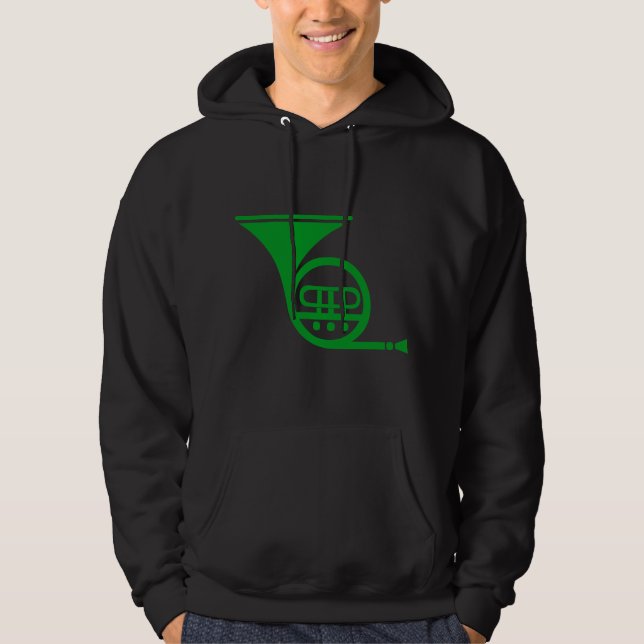 French Horn - Grass Green Hoodie (Front)