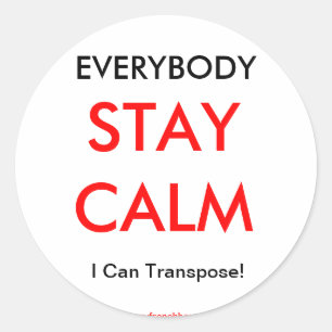 French Horn I Can Transpose Classic Round Sticker