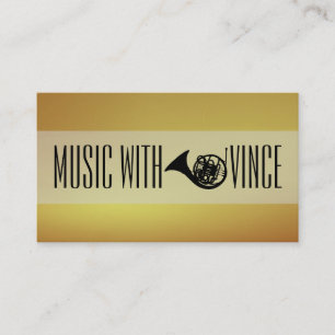 French Horn Instructor Music Studio Business Card
