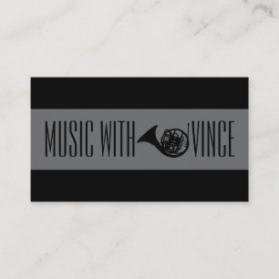 French Horn Instructor Music Studio Business Card