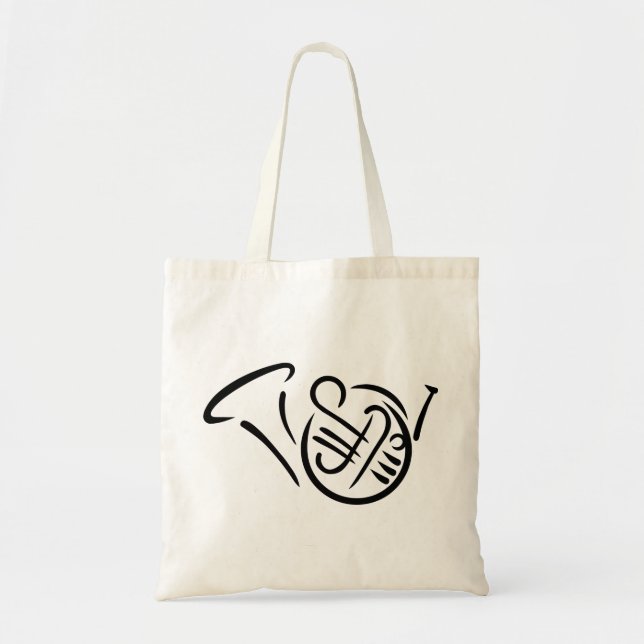 French horn instrument tote bag (Front)