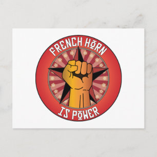 French Horn Is Power Postcard
