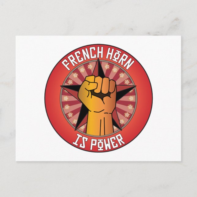 French Horn Is Power Postcard (Front)
