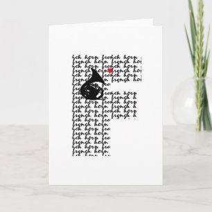 French Horn Letter F Card