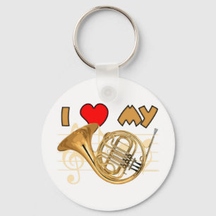 French Horn Love Key Ring