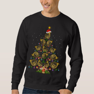 French Horn Lover Christmas Lighting French Horn X Sweatshirt