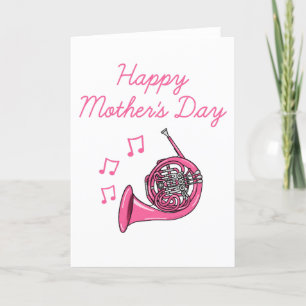 French Horn Mother's Day Brass Musician Thank You Card