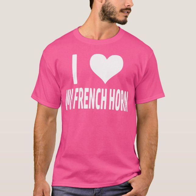 French Horn Music Instrument Marching Band Orchest T-Shirt (Front)