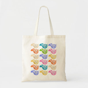 French Horn Music Lover Vintage French Horn Patter Tote Bag
