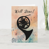 French Horn Music Performance Congratulations