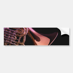 French Horn Musical Instrument Image Bumper Sticker