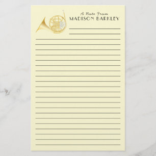 French Horn Musician Teacher Stationery
