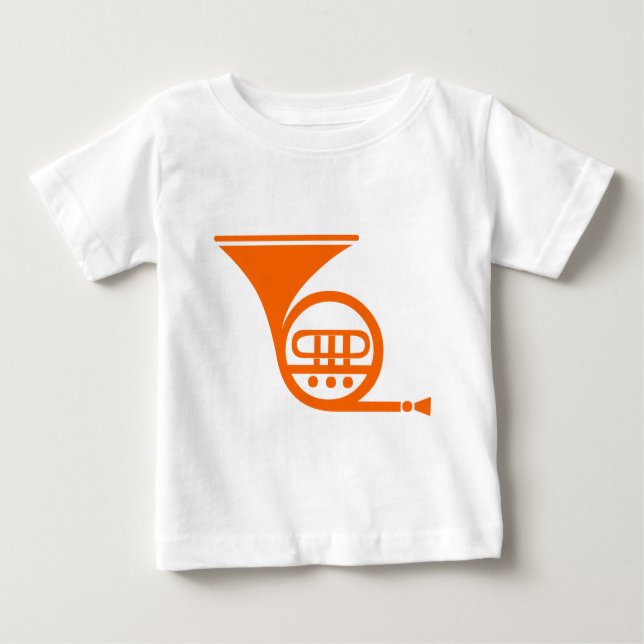 French Horn - Orange Baby T-Shirt (Front)