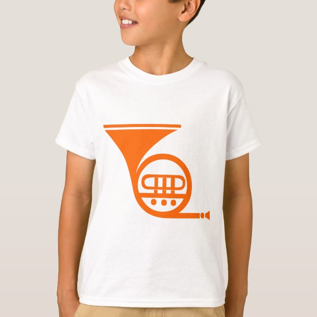 French Horn - Orange T-Shirt (Front)