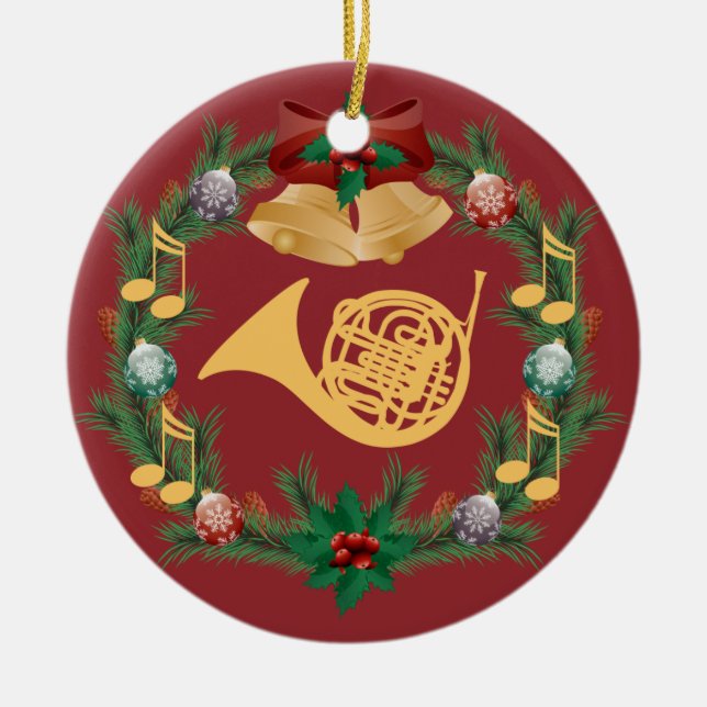 French Horn Ornament (Front)