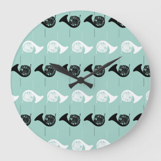 French Horn Pattern Large Clock