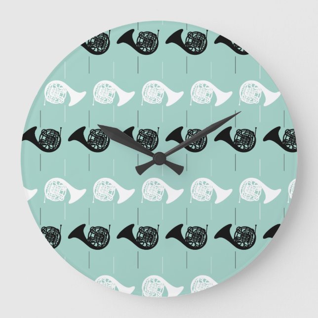 French Horn Pattern Large Clock (Front)