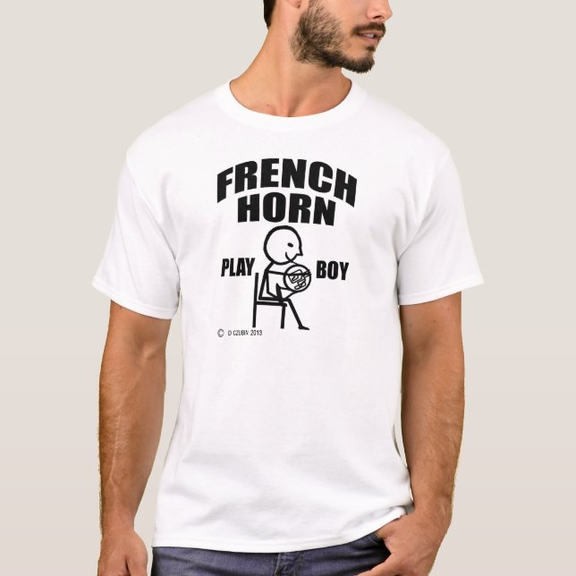 French Horn Play Boy T-Shirt (Front)