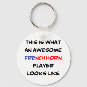 french horn player, awesome key ring