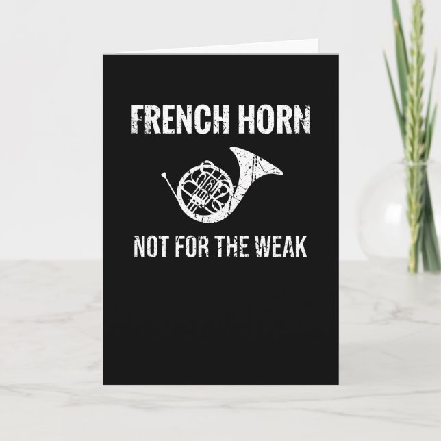French Horn Player Gifts | French Hornist Musician Card (Front)