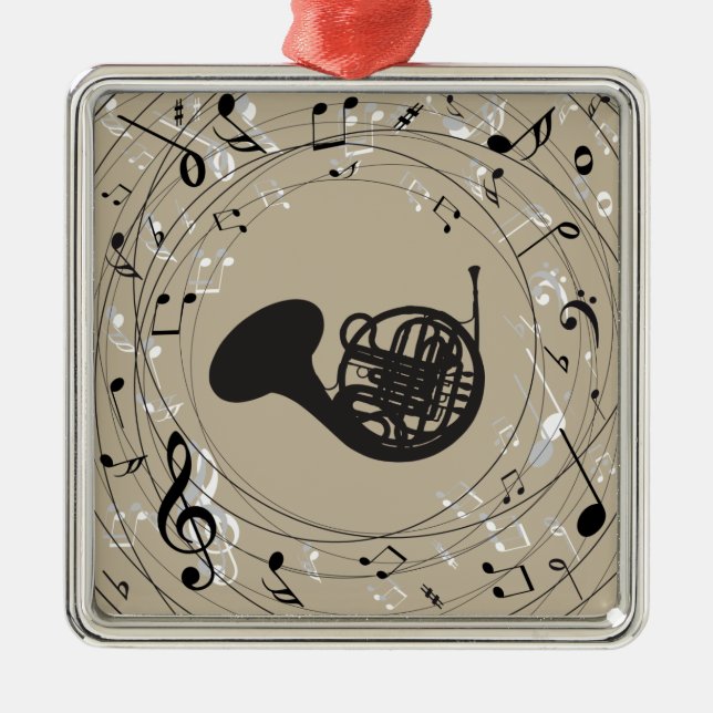 French Horn Player Ornament (Front)