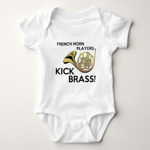 French Horn Players Kick Brass Baby Bodysuit